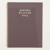 Moderne tendance Gold Agenda Planner 2024 (Devant)