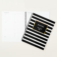 Moderne tendance noir rayures blanches professionn