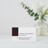 Moderne tendance Plaine simple Carte de visite (Debout devant)