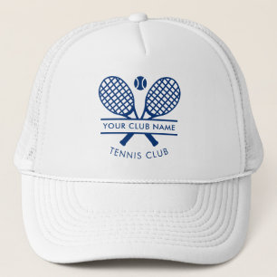 Moderne Tennis Country Club Naam Rackets Iconen Bl Trucker Pet