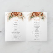 Moderne Terracotta bloemen bordeaux pampas program Programma (Binnen)