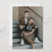 Moderne Terracotta Bloempomp  Save The Date (Achterkant)