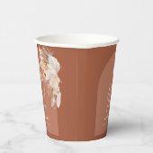 moderne terracotta bohemian pampas bruiloft papieren bekers (Rechts)