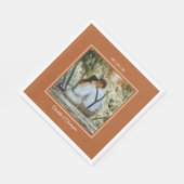 Moderne Terracotta Brunt Sinaasappel Fall bruiloft Servet (Hoek)