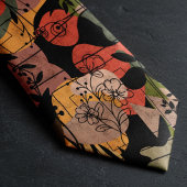 Moderne Terracotta Donkere Stijl Stropdas