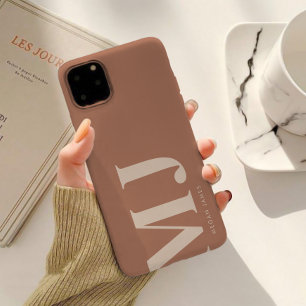 Moderne Terracotta Gepersonaliseerde Monogram