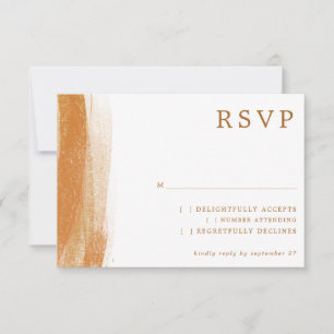 Moderne Terracotta Gouden Folie Boho Bruiloft RSVP