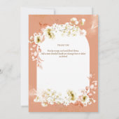 Moderne Terracotta Koraal Bloem Foto DANK JE WEL Bedankkaart (Achterkant)