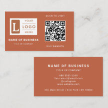Moderne Terracotta QR Code Minimalistische Aangepa