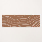 Moderne Terracotta Wave Gepersonaliseerde Yoga Mat (Voorkant (horizontaal))