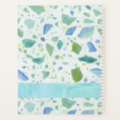 Moderne Terrazzo Beach Bleu Aqua Motif vert (Dos)