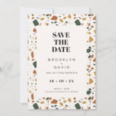 Moderne Terrazzo foto Bewaar de datum Kaart (Voorkant)