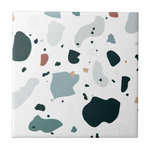 Moderne Terrazzo Patroon – Abstracte Midden Eeuw Z Tegeltje