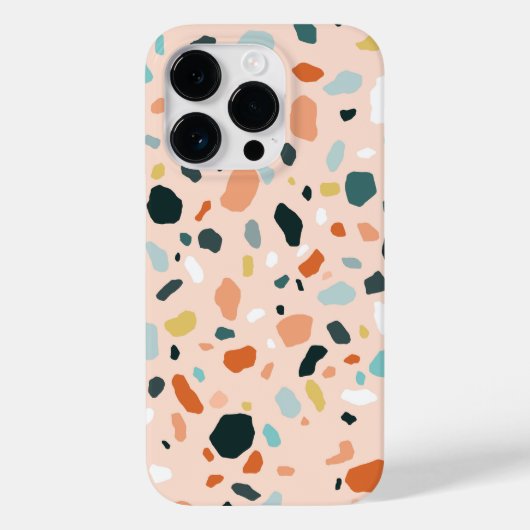 Moderne Terrazzo Stenen Textuur Patroon Case-Mate iPhone Case (Achterkant)