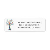 Moderne terugkeer van bomen etiket (Voorkant)