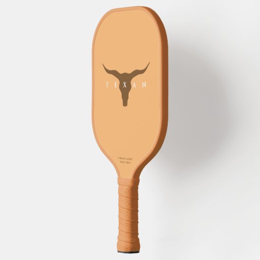 Moderne Texas Longhorn Pickleball Team Naam Pickleball Paddle (Links)