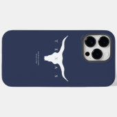 Moderne Texas Longhorn zomer aangepaste naam blauw Case-Mate iPhone Case (Achterkant (horizontaal))