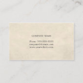 Moderne textuur beige koperen lijn interieurontwer visitekaartje (Achterkant)