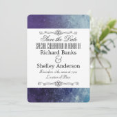 Moderne textuur fancy save the date (Staand voorkant)