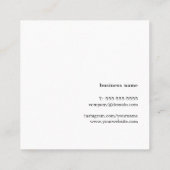 Moderne textuur geometrische interieur ontwerper vierkante visitekaartje (Achterkant)