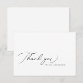 Moderne thank-you kaart met krullerig schrift (Voorkant / Achterkant)