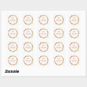 Moderne Thanksgiving Dinner Party Vierkante Sticker (Vel)