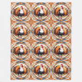 Moderne Thanksgiving pompoen herfst Collectie Fleece Deken (Voorkant)