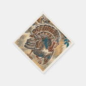 Moderne Thanksgiving Turkije servetten (Hoek)