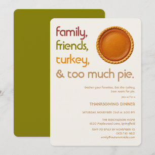 Moderne Thanksgiving voor Familie, Vrienden, Turki Kaart