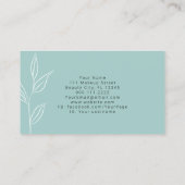 Moderne Therapeut Stylist Spa Minimalistisch Botan Visitekaartje (Achterkant)