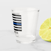 Moderne Thin Blue Line Personalized politieman Shot Glas (Rechts)