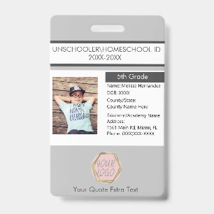 Moderne thuisonderwijs Unschooling Student  Badge