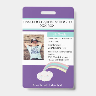 Moderne thuisonderwijs Unschooling Student Cloud Badge