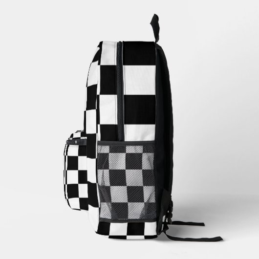 Moderne tiener skandinaviër geruit Zwart Wit Bedrukte Rugzak (Rechts)