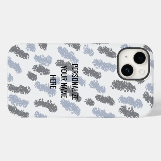 Moderne tinten van grijs abstract ontwerp Case-Mate iPhone case (Achterkant (horizontaal))