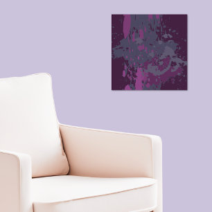 Moderne tinten van Paarse Vector Paint Splatter Poster