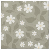 Moderne Tissu Ferme Fleur de Daisy Tons Olive et T (Fermer)
