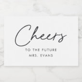 Moderne Toast op de Toekomstige Mrs Bruidsfeestje Sparkling Wijnetiket (Enkel label)