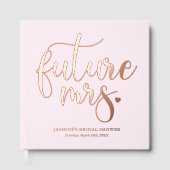 Moderne Toekomstige Bruids Bruiloftfeest Gastenboek (Voorkant)