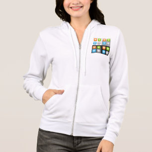 Moderne Toevoeging Wiskunde Symbool Glanzende Glaz Hoodie