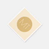 Moderne tonal Initialen Wedding met champagne Servet (Hoek)