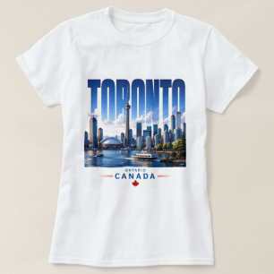 🍁 Moderne Torontose skyline stadsstijl 🍁 T-shirt
