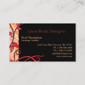 Moderne Tortelduifjes Monogram Visitekaartje (Achterkant)