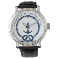 Moderne Touw & Anker Scheepvaart Aangepaste Tekst