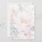 Moderne traditionele Waterverf roze bruiloft Kaart (Achterkant)