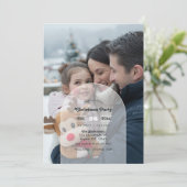 Moderne transparante boog overlay kerstfeest kaart (Staand voorkant)