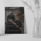 Moderne, transparante fotobedekking bruiloft kaart