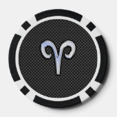 Moderne treinen tekenen koolstofvezel aan poker chips (Achterkant)