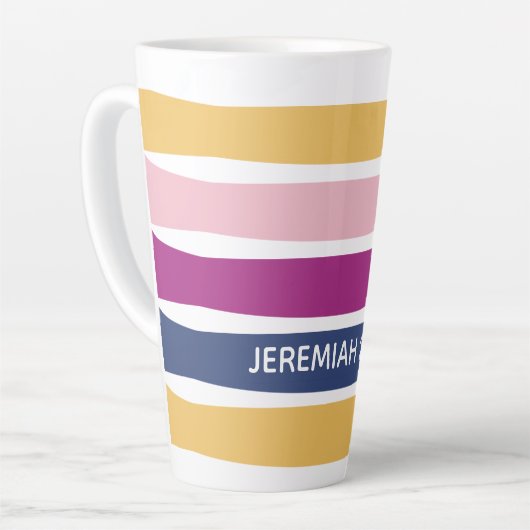 Moderne trending Striped Christelijk JEREMIAH 29:1 Latte Mok (Linkerhoek)