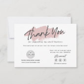Moderne trendkalligrafie kleine bedrijven bedankkaart (Voorkant)